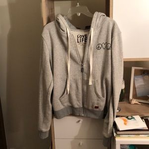 NWT Peace Love World Hoodie -Grey